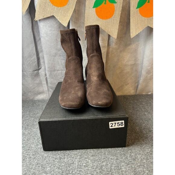 Gentle Souls By Kenneth Cole Everly Brown Suede Women Stretch Ankle Boots Size 7 - Picture 9 of 9